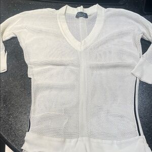 Magaschoni Ivory Mesh Knit Top
